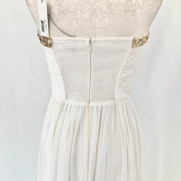 Rebecca Taylor S/M Formal White Prom Wedding Dress - Picture 8 of 16